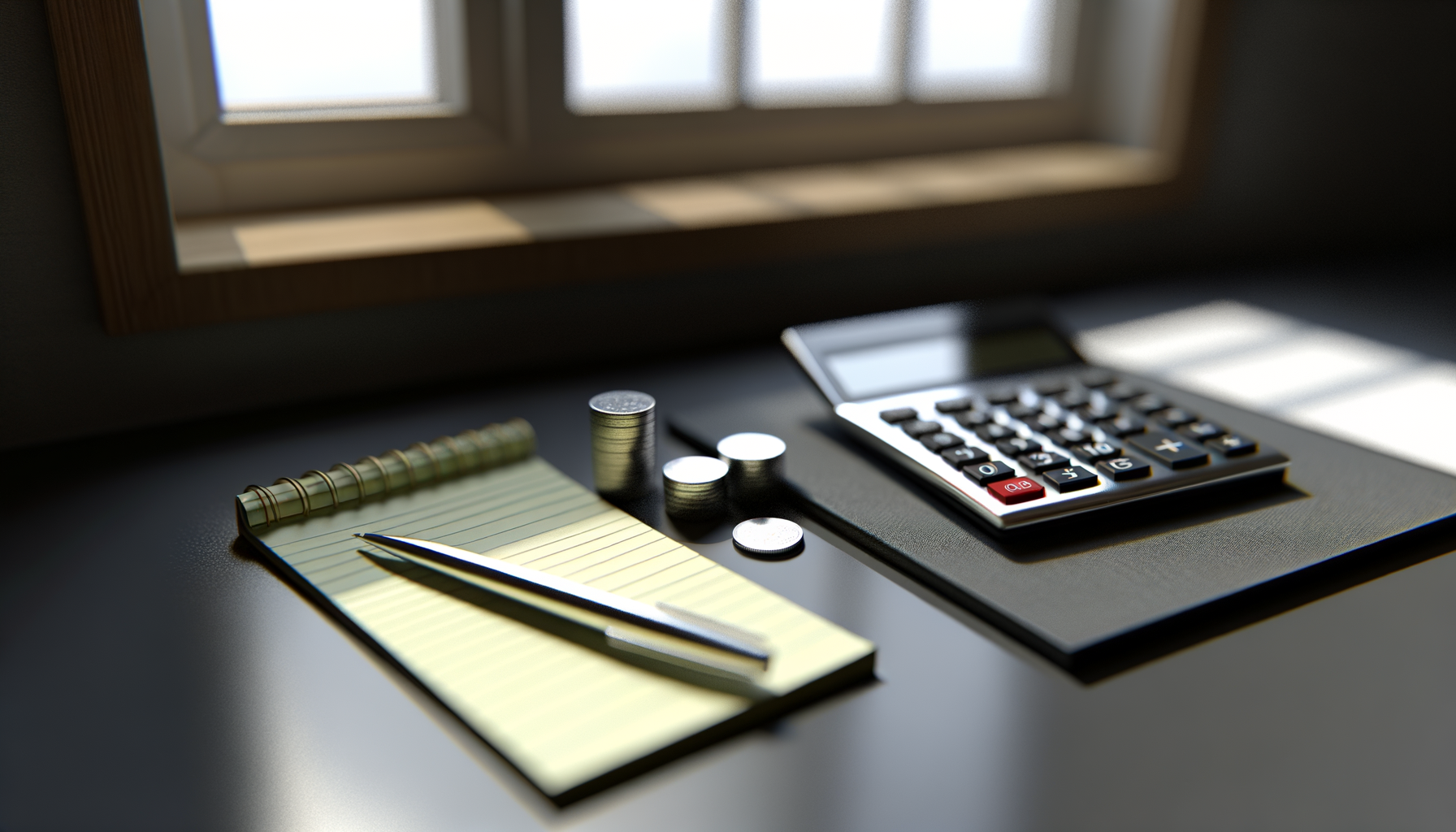 Nahaufnahme von Buchhaltungswerkzeugen für kleine Unternehmen auf einem Schreibtisch